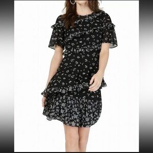 New Michael Kors Floral Ruffle Shift Dress size 2